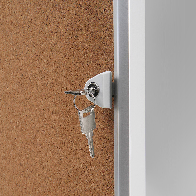 Interiérová vitrína Economy 6xA4 - korkový povrch