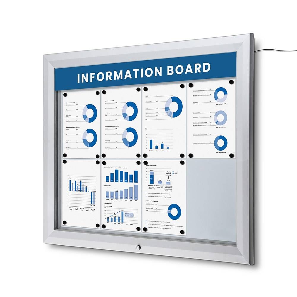 Vitrína 8xA4, LED osvetlenie