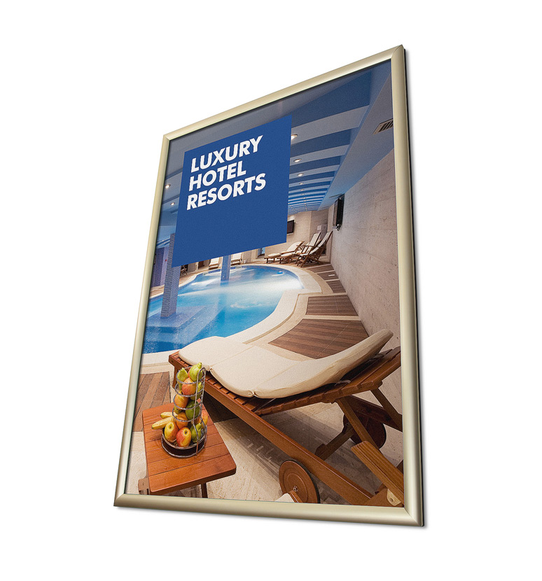 Zlatý klaprám A1, ostré rohy, 25mm profil