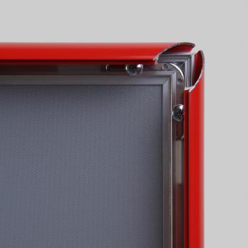 Červený klaprám A1, ostré rohy, 25 mm profil