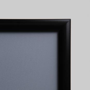 Čierny klaprám A1, ostré rohy, 25mm profil