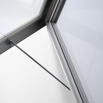 Vitrína 27xA4, strieborný elox